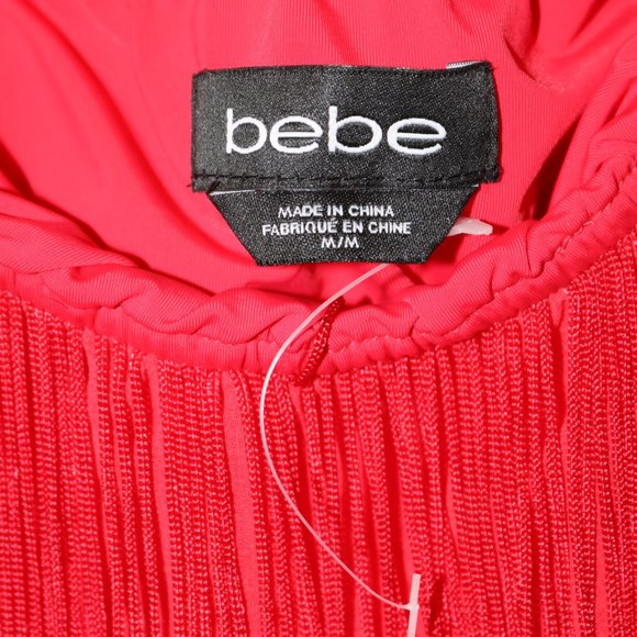 NEW * NEVER WORN* Bebe Fringe Tube Top - Picture 3 of 3